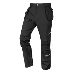 Neo mix&match munkanadrág, 4 irányban rugalmas, pántokkal, Cordura, fekete, XXXL