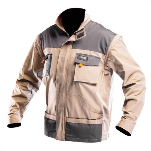 Neo munkadzseki 2 az 1-ben, xl/56 100% pamut, 180g/m2, lezippzározható ujjak