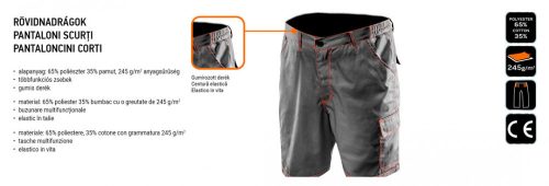 Neo rövid munkanadrág basic, L/52