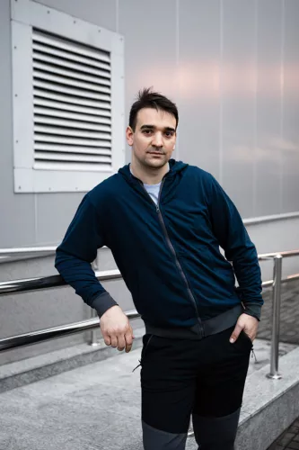 Neo pulóver kapucnival, sötétkék, XXL