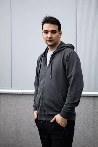 Neo pulóver kapucnival, szürke, XL