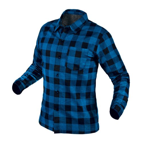 Neo munkaing, flanel, tengerészkék-fekete, XXL