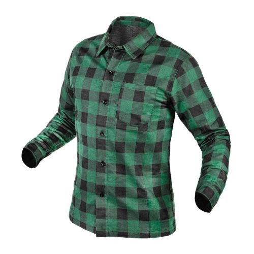Neo munkaing, flanel, zöld-fekete, XL