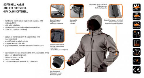 Neo munkadzseki levehető kapucnival, XXL