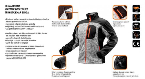 Neo kötött munkakabát, S