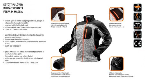 Neo kötött munkakabát, XXXL