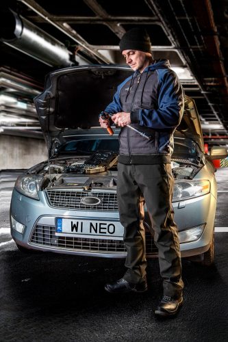 Neo kötött munkadzseki, extrán szigetelt, kapucnival, XXXL