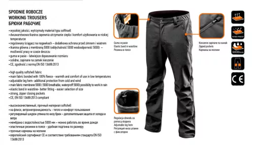Neo softshell munkanadrág, M
