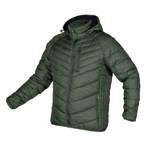 Neo mix&match kabát, steppelt, pehely, könnyű, olívafekete, L-es méret