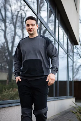 Neo pulóver, szürke-fekete, XXXL