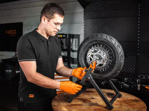 Neo munkapóló, galléros, fekete, XXXL