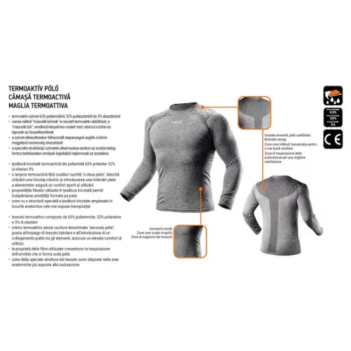 Neo hosszú ujjú thermo aláöltözet, XXL/XXXL