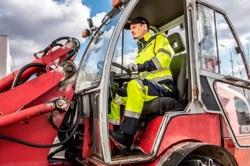 Neo jól láthatósági munkanadrág, sárga, M