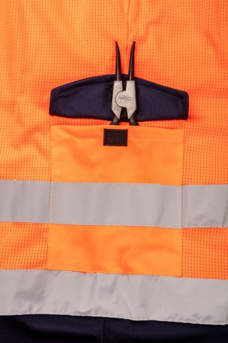 Neo láthatósági rövidnadrág, narancssárga, hálós, M