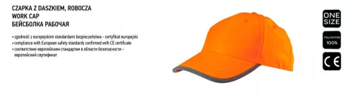 Neo jól láthatósági sapka, narancssárga