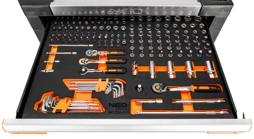 Neo műhelykocsi PRO 7 fiókkal, 329 szerszámmal 805x972x460mm