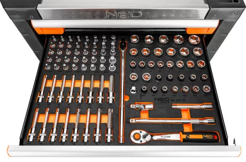 Neo műhelykocsi PRO 7 fiókkal, 329 szerszámmal 805x972x460mm