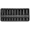 Neo gépi dugókulcskészlet 1/2", 20 részes, 10-24 mm, műhelykocsitálcával