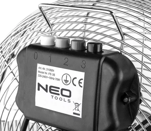 Neo padlóventilátor 50W, 30cm, 3 fokozat