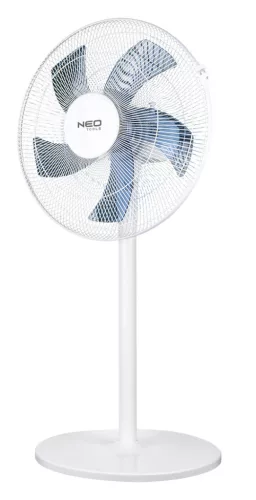 Neo padlóventilátor 50W, 40 cm, 3 sebesség, oszcilláció, fehér