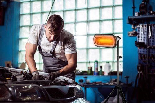 Neo infravörös hősugárzó 2000W, kül és beltéri, 24m2, fekete