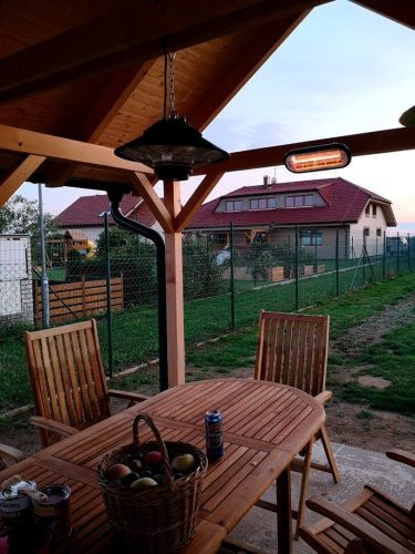 Neo infravörös hősugárzó 2000W, kül és beltéri, 24m2, fekete