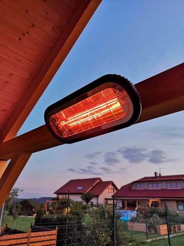 Neo infravörös hősugárzó 2000W, kül és beltéri, 24m2, fekete