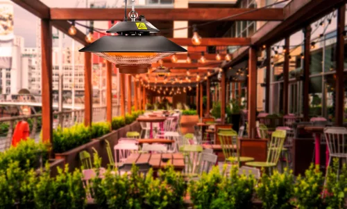 Neo infravörös hősugárzó mennyezeti 1500W, kül és beltéri, 9m2