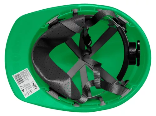 Neo védősisak állszíjjal, zöld