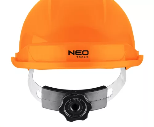 Neo védősisak állszíjjal, narancs