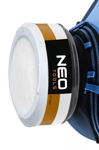Neo szilikon félmaszk készlet, 2db szűrővel, A1P2, szerves gázok és por, füst, köd, aeroszolok ellen