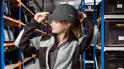 Neo munkavédelmi baseball sapka, merevített, szürke