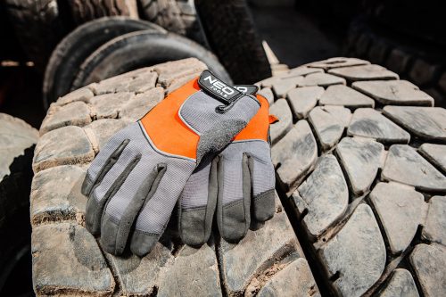 Neo munkakesztyű, műbőr, PVC elemek, 10"