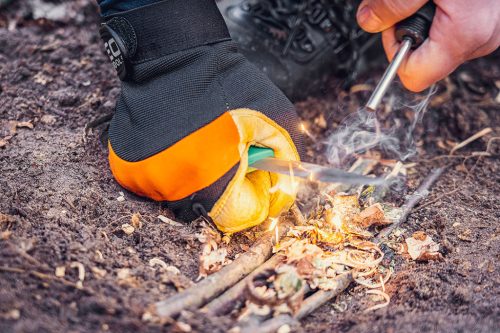 Neo munkakesztyű, sertés színbőr, neoprén, 10"