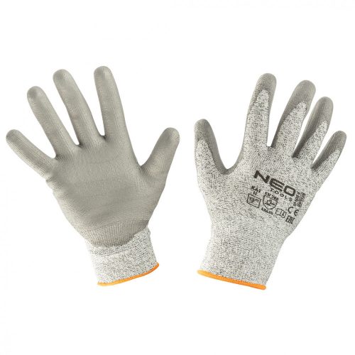 Neo vágásbiztos kesztyű, PU, 9"