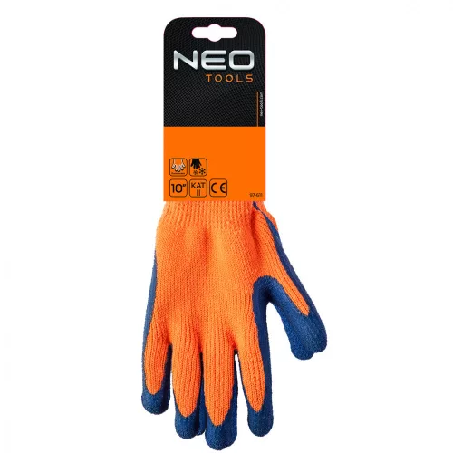 Neo munkakesztyű, szigetelt, akril, kemény latex bevonattal, 10"