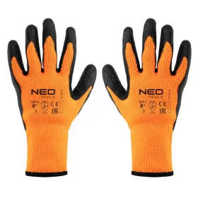 Neo szigetelt munkakesztyű, latex bevonatú poliészter, 8"