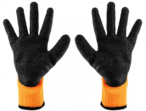 Neo szigetelt munkakesztyű, latex bevonatú poliészter, 8"