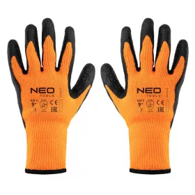 Neo szigetelt munkakesztyű, latex bevonatú poliészter, 9"