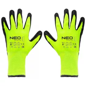 Neo szigetelt munkakesztyű, latex bevonatú nejlon, 8"
