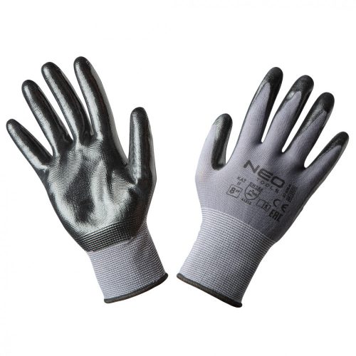 Neo munkakesztyű, nitril bevonatú nylon, 8"