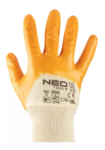 Neo munkakesztyű, latex bevonatú polyester2 rétegű, 8"