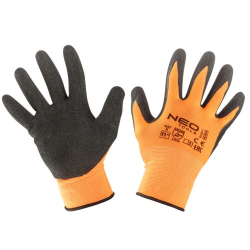 Neo munkakesztyű, latex bevonatú polyester, 11"