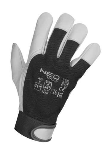 Neo munkakesztyű, kecske bőr, tépőzáras 11"