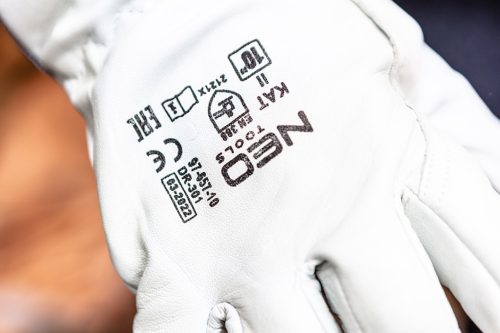 Neo munkakesztyű, kecske bőr, 8", fehér