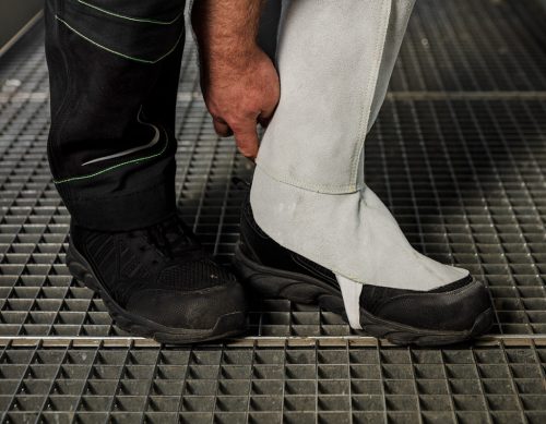 Neo hegesztő lábszárvédő, bőr, 2A1, tépőzáras