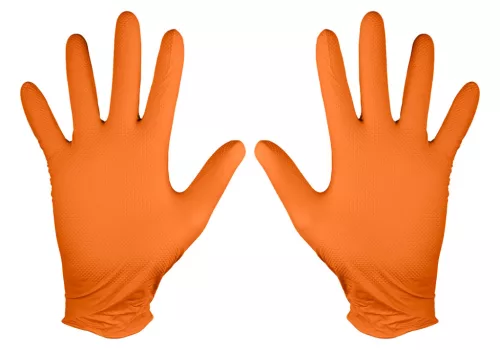 Neo munkakesztyű, perforált nitril, narancssárga, 50 db, L
