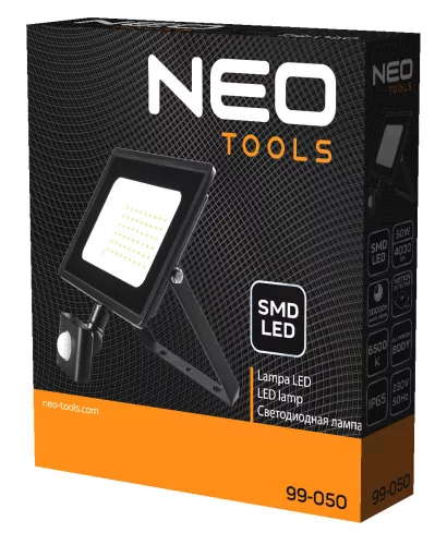 Neo reflektor, mozgásérzékelős 230V/50W, 4000lm