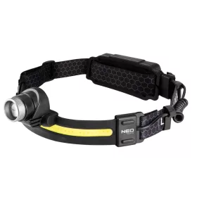 Neo fejlámpa, XPG+COB led, 400lm fényerő, ABS és gumi pánt