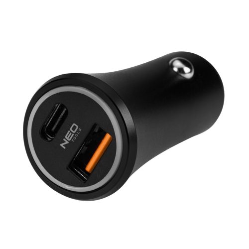Neo autós usb adapter, 12-24v, usb-a, usb-c csatlakozókkal
